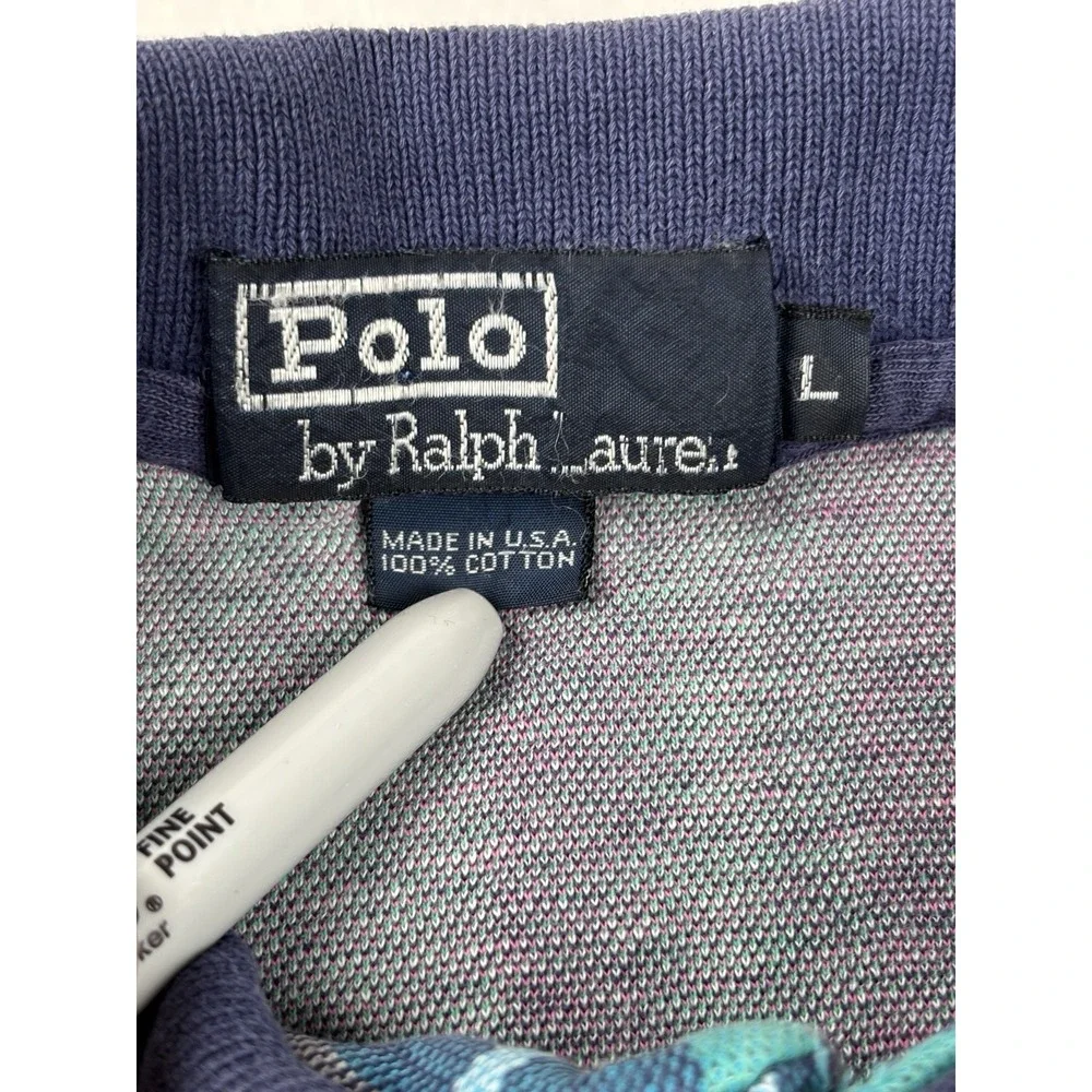 Polo Ralph Lauren‎ Plaid Polo Shirt Men's Large Multicolor USA Made